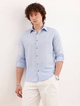WROGN - Solid Slim Fit Linen Shirt