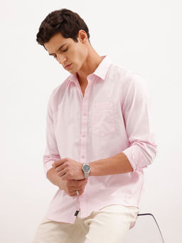 WROGN - Solid Slim Fit Pink Shirt