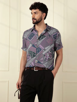 WROGN - AOP Fluid Light Weight Viscose Shirt