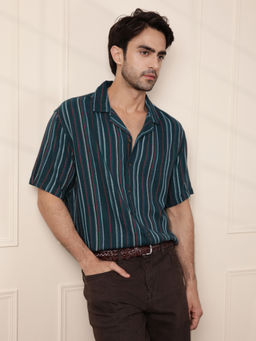 WROGN - Textured Stripes Light Weight Shirt