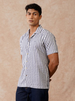 WROGN - Stripes Resort Collar Shirt