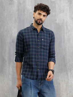 WROGN - Textured Checkered Cotton Shirt