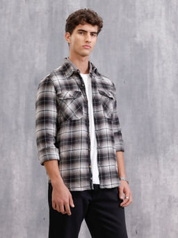WROGN - Brushed Flannel Utility Shirt In Slim Fit