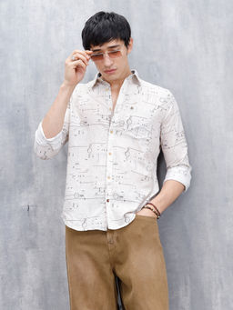 WROGN - Abstract Aop Slim Fit Mens Casual Shirt