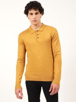 Bruun & Stengade - LINDBERGH Men Mustard Solid Sweater