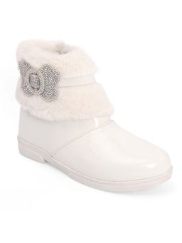 FREEPLAY - Girls White Bow Detailed Casual Boots