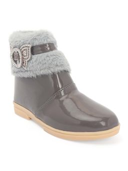 FREEPLAY - Girls Grey Bow Detailed Casual Boots