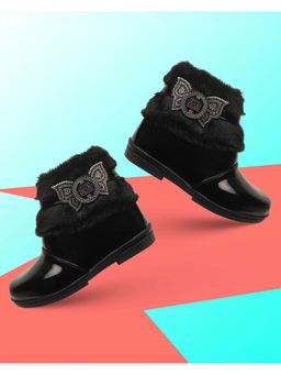 FREEPLAY - Girls Black Bow Detailed Casual Boots