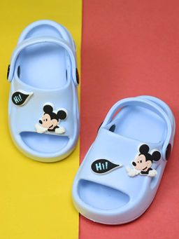 Yellow Bee - Disney Mickey Mouse Sandals with “Hi!” Bubble Charms for Boys - Blue