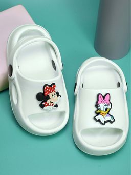 Yellow Bee - Disney Minnie & Daisy Sandals with Charms for Girls - White