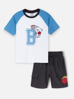 Napchief - Kids Bear Basketball T-Shirt with Shorts