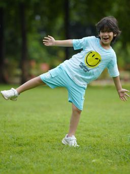 Napchief - Kids Tie & Dye Chief Club Smiley World T-Shirt with Shorts