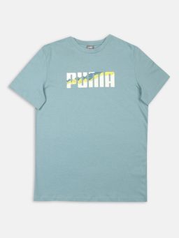 Puma - Graphic Logo V Boys Blue T-shirt