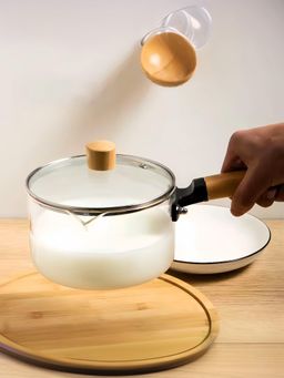 UMAI - Borosilicate Saucepan with Lid, Transparent 2.2L