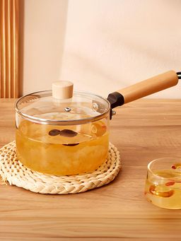 UMAI - Borosilicate Saucepan with Lid, Transparent 2.8L