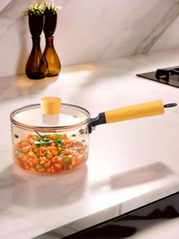 UMAI - Borosilicate Saucepan with Lid, Amber 2.8L