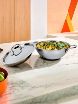 UMAI - Triply Stainless Steel Kadai (2.6L)