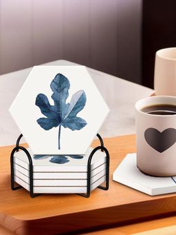 Ekhasa - Diatomite Coffee Tea Coasters with Cork Base & Steel Holder