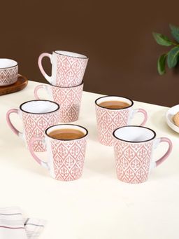 Nestasia - Cearmic Tea Cups Pink 250ml (Pack of 6)