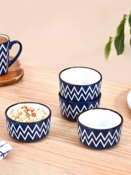 Nestasia - Ceramic Small Bowl Navy Blue 200ml (Pack of 4)