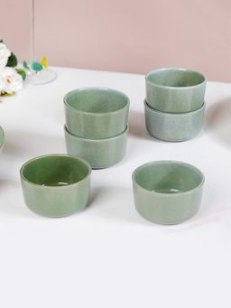 Nestasia - Round Ceramic Small Bowl Sage Green 200ml (Pack of 6)