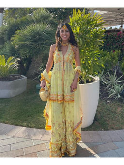 Gopi Vaid - Ishana Tanya Sadarangani Kurta And Palazzo With Dupatta