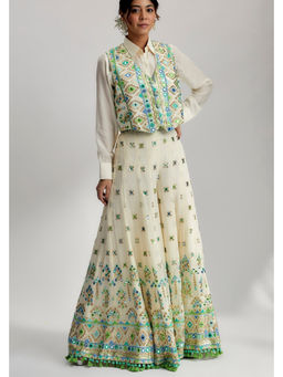 Gopi Vaid - Aditi Rao Hydari In Amara Jacket with Shirt and Sharara