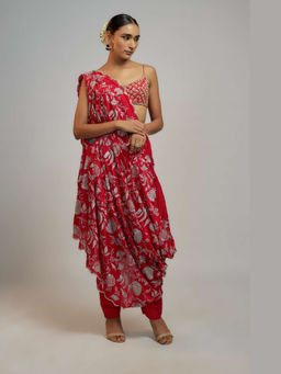 Gopi Vaid - Golconda Vanya Red Co-Ord Set