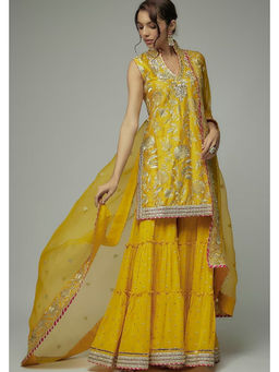 Gopi Vaid - Golconda Sitara Kurta And Sharara Set With Dupatta