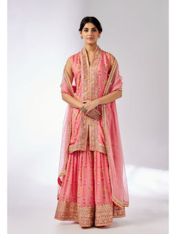 Gopi Vaid - Dhriti Sleeveless Kurta And Sharara Set With Dupatta