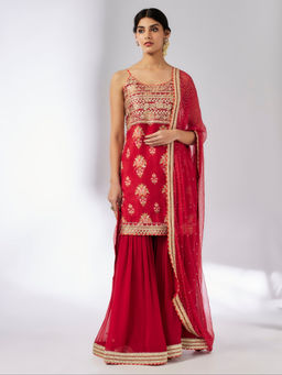 Gopi Vaid - Chhaya Strappy Kurta And Sharara Set With Dupatta