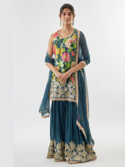 Gopi Vaid - Kalki Sleeveless Kurta And Sharara Set With Dupatta