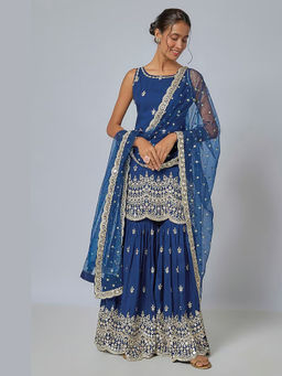 Gopi Vaid - Yukta Kurta And Sharara Set With Dupatta
