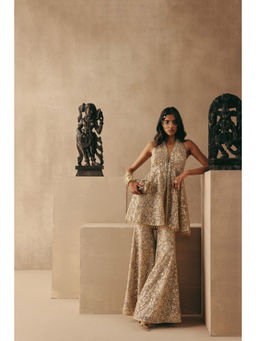 Twenty Nine - Mirrorwork and Zari Floral Lacework Sharara