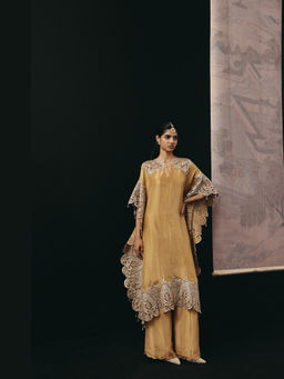 Twenty Nine - Cotton Solid Gold Palazzo