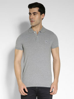 American Eagle - Men Grey Slim Flex Polo Shirt