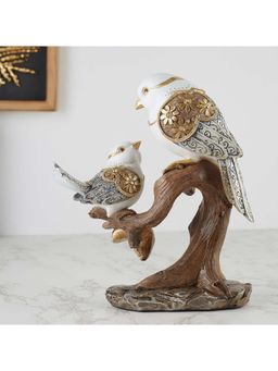 HomeTown - Miraya Polyresin Figures And Sculptures In White Gold Colour