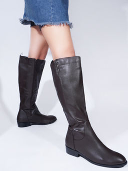 SHUZ TOUCH - Women Brown High Top Casual Boots