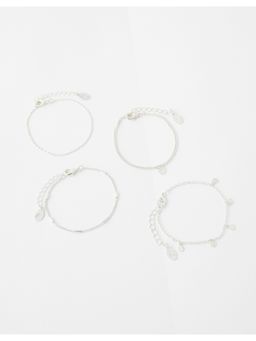 Accessorize London - Gold Minimal Bracelets (Pack of 4)