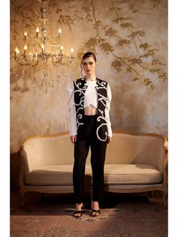 SAKSHI G CHAWLA - Black Esme Bustier with Jacket and Pant