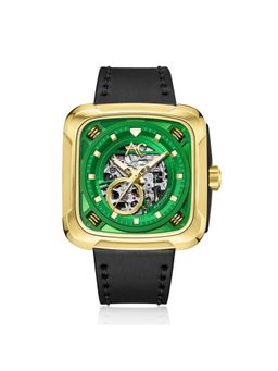 Alexandre Christie - Maharaja Luxe Men Analog Square Leather Green Watch-6577MALGPGN (M)