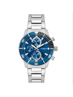 Timex - Men Analog Round Stainless Steel Blue Watch-Tweg272Smu03 (M)