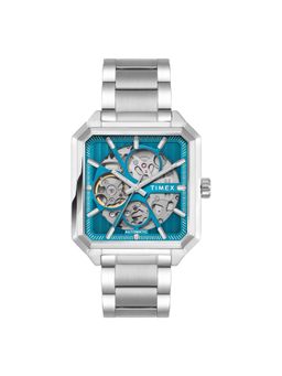 Timex - Men Analog Square Stainless Steel Blue Watch-Tweg289Smu01 (M)