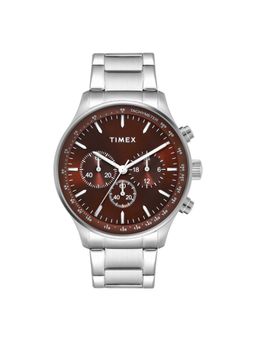 Timex - Men Analog Round Stainless Steel Brown Watch-Tweg291Smu04 (M)
