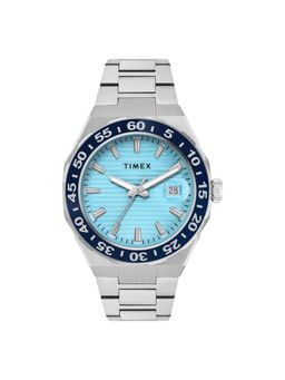 Timex - Men Analog Round Stainless Steel Blue Watch-Tweg292Smu02 (M)