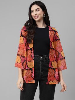 Deebaco - Floral Open Front Shrug