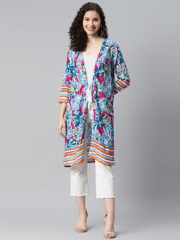 Deebaco - Tropical Multi-Colour Printed Shrug