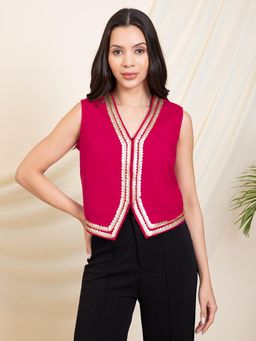 Deebaco - Magenta Women Waist Coat