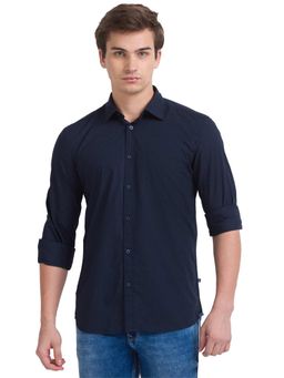 Parx - Men Solid Blue Shirt