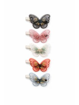 Baby Doe - Multi-Color Butterfly Hair Clips (Pack Of 5)
